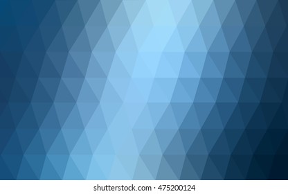 Light blue blurry triangle template. Shining colored illustration in a brand-new style. Brand-new design for your business.