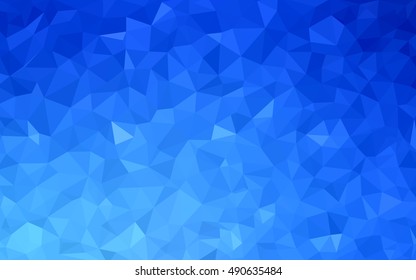 Light blue blurry triangle template. A sample with polygonal shapes. Triangular pattern for your business design.
