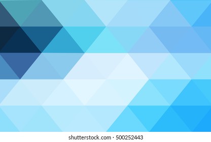 Light blue blurry triangle template. Colorful illustration in abstract style with gradient. The completely new template can be used for your brand book.
