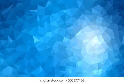 Light blue blurry triangle template. A vague abstract illustration with gradient. The template can be used as a background for cell phones.