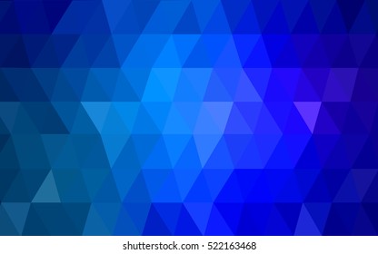 Light blue blurry triangle template. Creative illustration in halftone style with gradient. The polygonal design can be used for your web site.