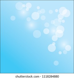 The light blue bokeh