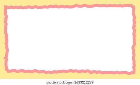 Light blue border with pastel colored shapes.
