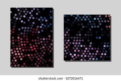 Light Blue, brochure for ui, ux design. Glitter abstract design concept with halftone patter. The pattern can be used for any ad, booklets.