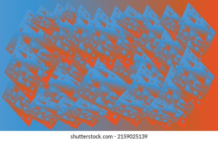 light blue, brown and orange background