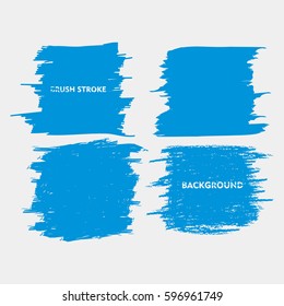 light blue brush stroke frame set.flat abstract background for text. design element. boxes shape