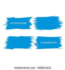 light blue brush stroke frame set. flat abstract background for text. design element. rectangle shape.