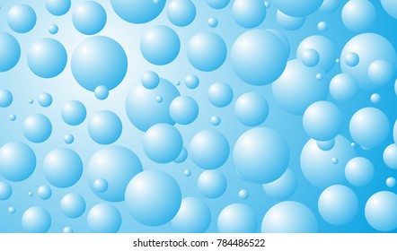 Light Blue Bubbles Art Backgrount Template Stock Vector (Royalty Free ...