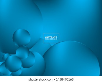 Light blue bubbles color abstract background and wallpaper, Vector EPS