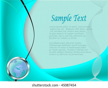 A light blue business card, brochure cover or presentation vector background template