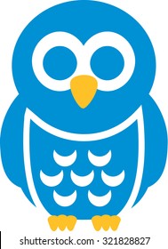 Light blue cartoon owl