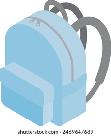 Light blue casual and easy to use rucksack