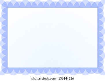 Light blue certificate border