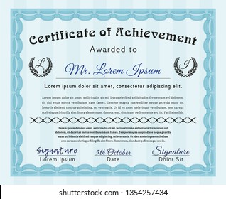  Light blue Certificate template or diploma template. Money Pattern. Customizable, Easy to edit and change colors. With quality background. 