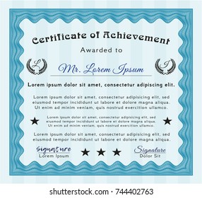 Certificate Diploma Award Template Beauty Design Stock Vector (Royalty ...