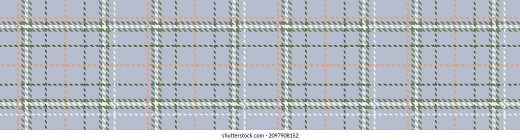 Hellblauer Scheckkasten, Vektorgrenze. Nahtlose Gingham Armbanduhr für dekorativen klassischen Hintergrund. 