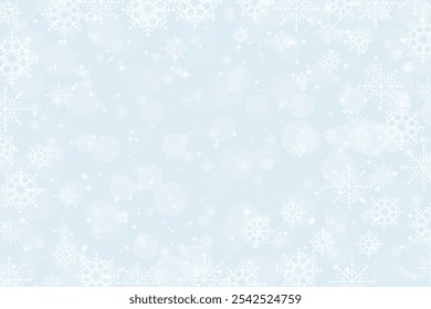 Light blue Christmas background with snowflakes. Christmas snowflake background. EPS 10