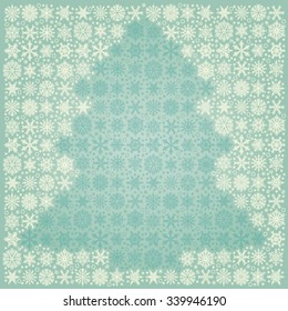 Light blue Christmas Card