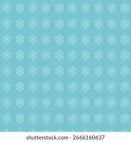 Patrón de Navidades azul claro con copos de nieve blancos