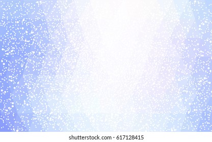 Light blue christmas postcard low polygon background. Vector illustration consisting of triangles. Abstract triangular polygonal origami or crystal design of New Year celebration.