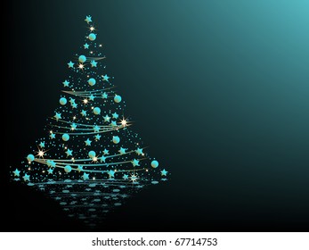 Light blue Christmas tree