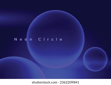 Círculo azul claro. Efecto neón azul brillante. Fondo azul oscuro radial con efecto claro. Vector de concepto de tecnología futurista Ilustración