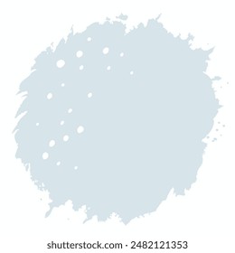 A light blue circle with white dots on a white background