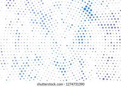 Light blue circles halftone style. Color geometric background. Vector illustration EPS 10.