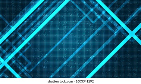 Light Blue Circuit Microchip on Technology Background,neon Digital and security Concept design,Free Space For text in put,Vector illustration.