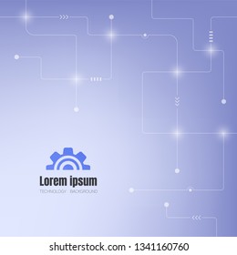 light blue circuit technology abstract background, internet connection digital system space wallpaper, template for website cover poster banner brochure and more, flat vector design 