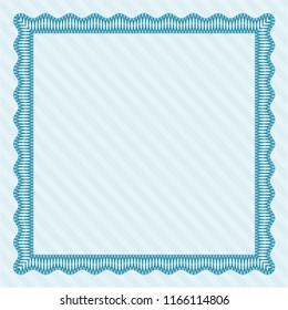 Light blue Classic Certificate template. With background. Customizable, Easy to edit and change colors. Modern design. 