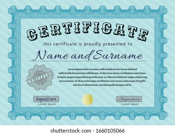 855 Light Blue Classic Certificate Template Images, Stock Photos ...