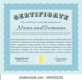 855 Light Blue Classic Certificate Template Images, Stock Photos ...