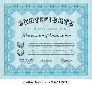 855 Light Blue Classic Certificate Template Images, Stock Photos ...