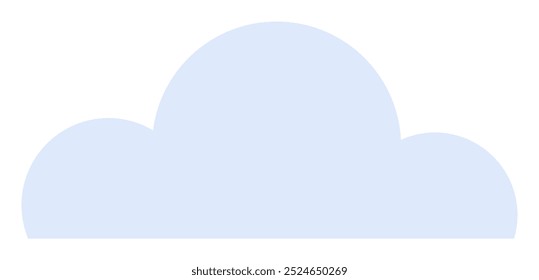 Light blue cloud shape with smooth, rounded edges. Ideal for weather-related designs, children s books, environmental themes, digital interfaces, and minimalist art. Simple and clean vector style.