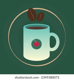 a light blue coffee mug