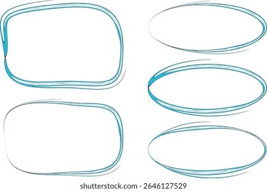 light blue color abstract creative text box frames set