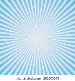 light blue color burst background. Vector illustration