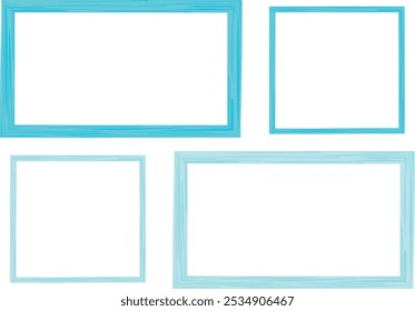 light blue color pattern square frames vector