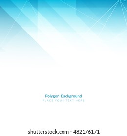 Light blue color polygonal shape background

