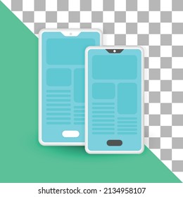 Light blue color smartphone 3d mesh vector design for business in modern style