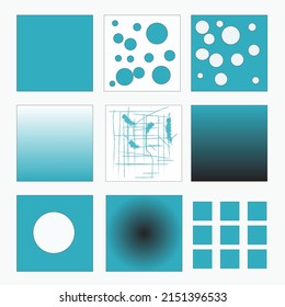 The light blue colour squares composition.
