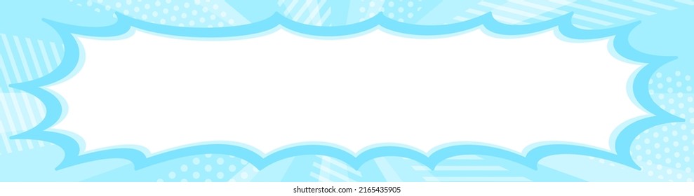 light blue concentrated lines and wide scream bubble.