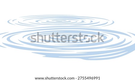 Light blue concentric water ripples on a white surface creating a calm and serene background design element