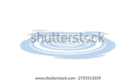 Light blue concentric water ripples on white surface creating tranquil abstract background