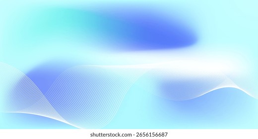 Fondo de degradado azul claro y cian borroso con efecto de flujo suave. Perfecto para interfaz de usuario App, páginas de destino y Anuncios digitales.