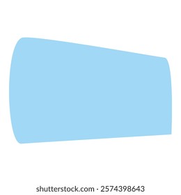 Light blue cylinder shape is floating on a white background, creating a minimalist and modern design