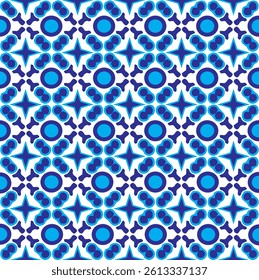 Light blue and dark blue colour geometric pattern design
