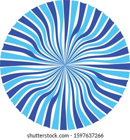light blue and dark blue twist pattern on white background