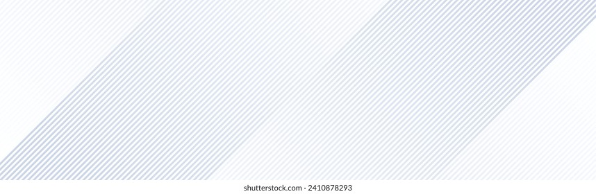 Light blue diagonal gradient lines footer background. Abstract oblique stripes wallpaper. Wide geometric universal header. Vector tech backdrop for flyer, poster, banner, brochure, booklet, footer